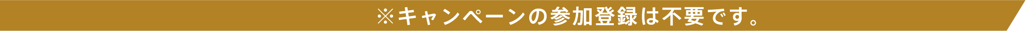 ※キャンペーンの参加登録は不要です。